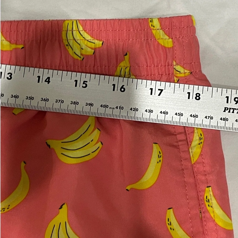 Maamgic Swim Trunks XL Pink Banana Print‎ Mens Mesh Lined Board Shorts Excellent
